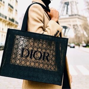 Dior Mesh Tote & Pouch Set